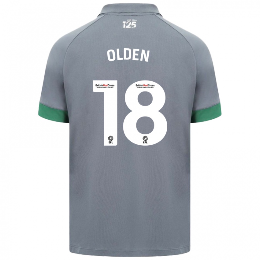 Hombre Camiseta Mackenzie Olden #18 Gris Oscuro 2ª Equipación 2024/25 La Camisa