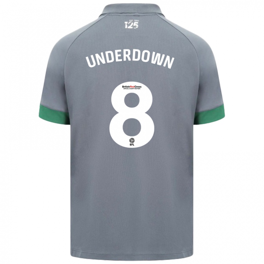 Hombre Camiseta Kanisha Underdown #8 Gris Oscuro 2ª Equipación 2024/25 La Camisa