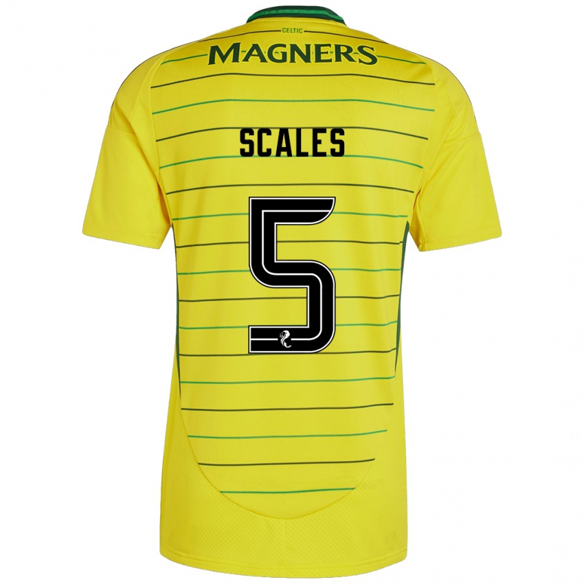 Hombre Camiseta Liam Scales #5 Amarillo 2ª Equipación 2024/25 La Camisa