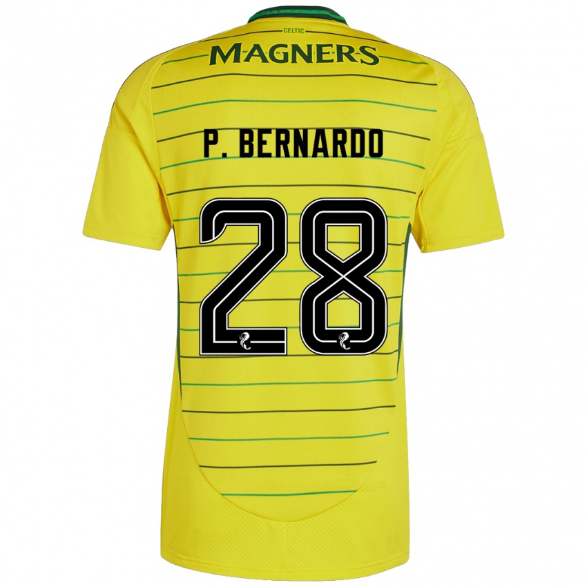 Hombre Camiseta Paulo Bernardo #28 Amarillo 2ª Equipación 2024/25 La Camisa