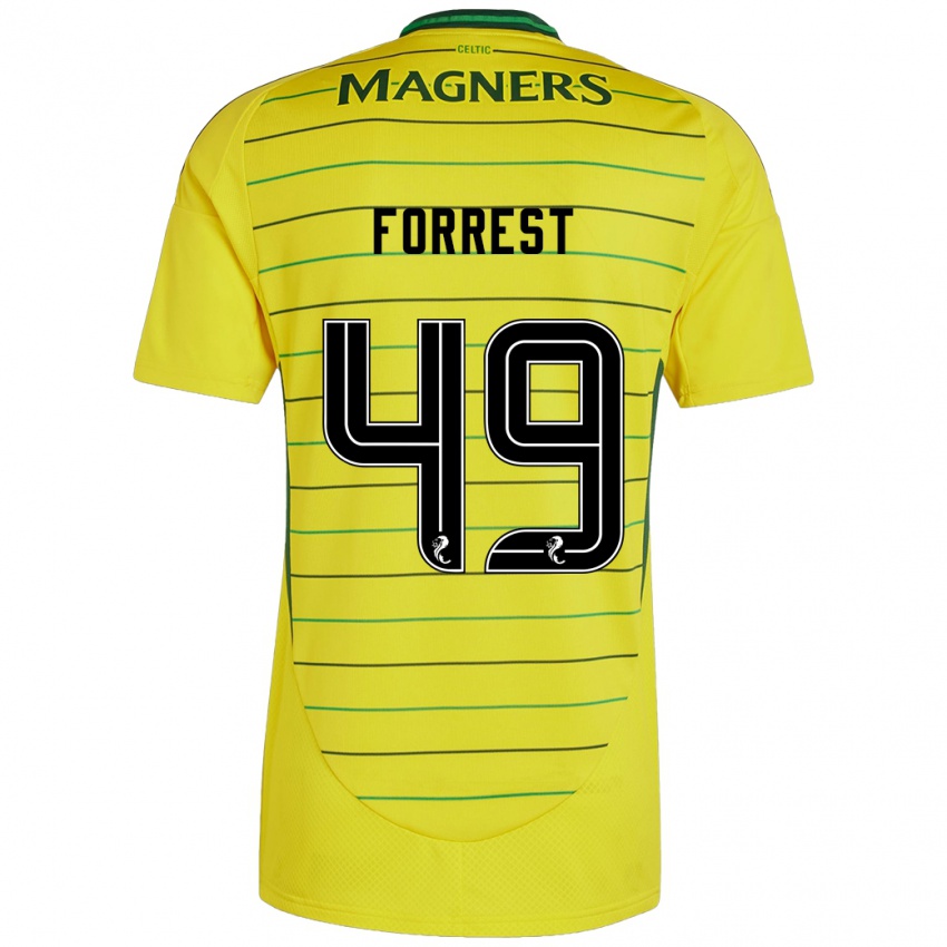 Hombre Camiseta James Forrest #49 Amarillo 2ª Equipación 2024/25 La Camisa