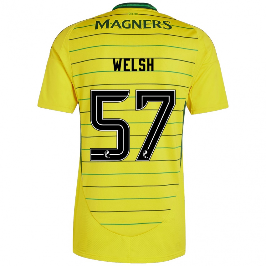 Hombre Camiseta Stephen Welsh #57 Amarillo 2ª Equipación 2024/25 La Camisa