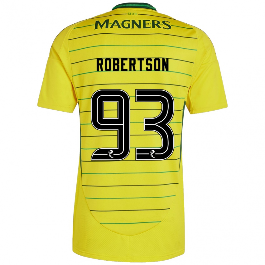 Hombre Camiseta Mitchell Robertson #93 Amarillo 2ª Equipación 2024/25 La Camisa