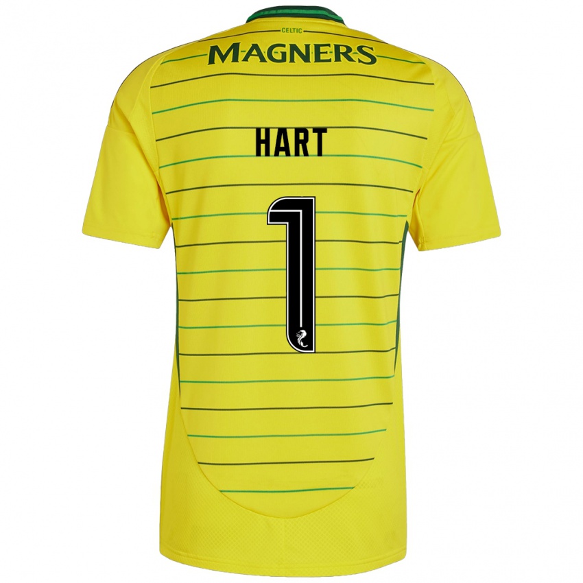 Hombre Camiseta Joe Hart #1 Amarillo 2ª Equipación 2024/25 La Camisa