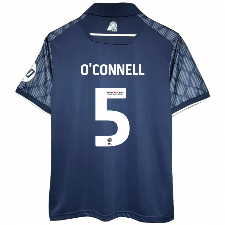 Hombre Camiseta Eoghan O'connell #5 Negro 2ª Equipación 2024/25 La Camisa