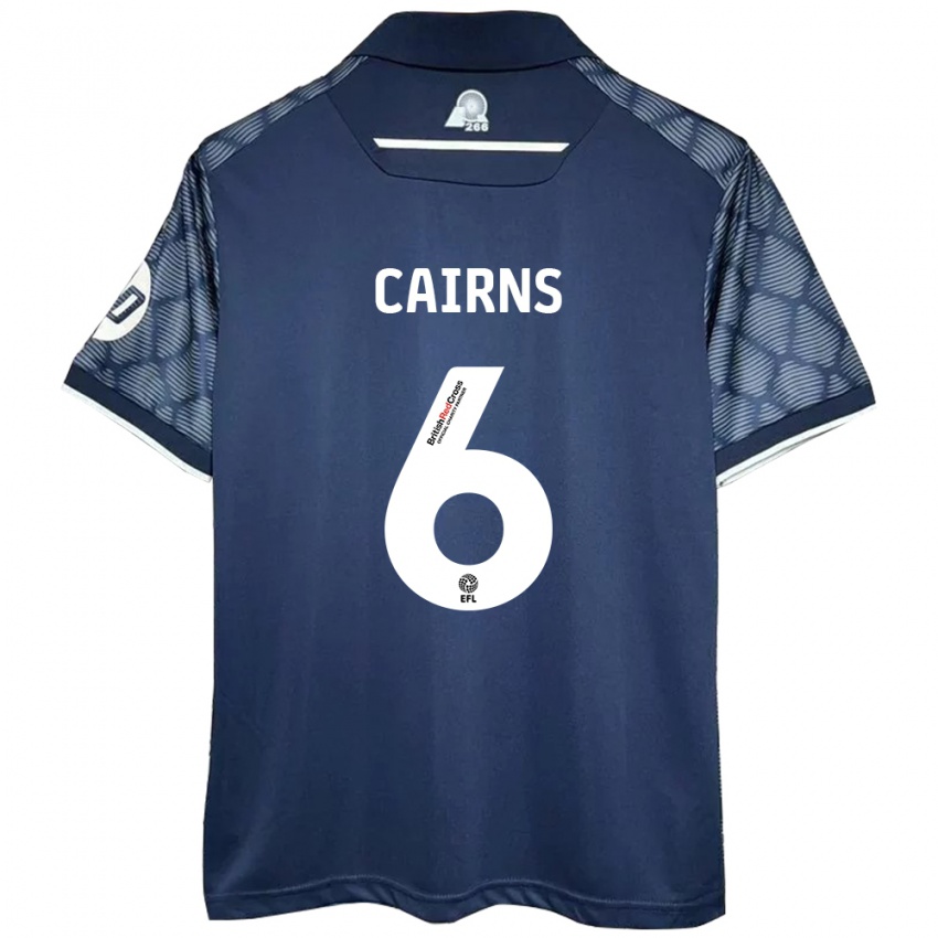 Hombre Camiseta Brooke Cairns #6 Negro 2ª Equipación 2024/25 La Camisa