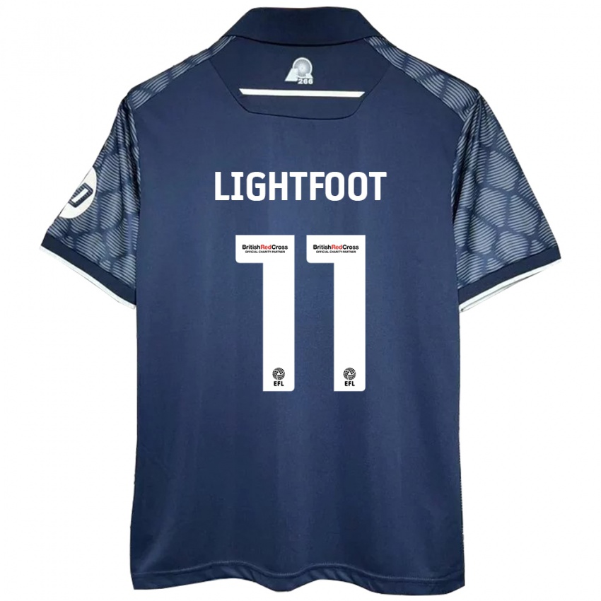 Hombre Camiseta Amber Lightfoot #11 Negro 2ª Equipación 2024/25 La Camisa