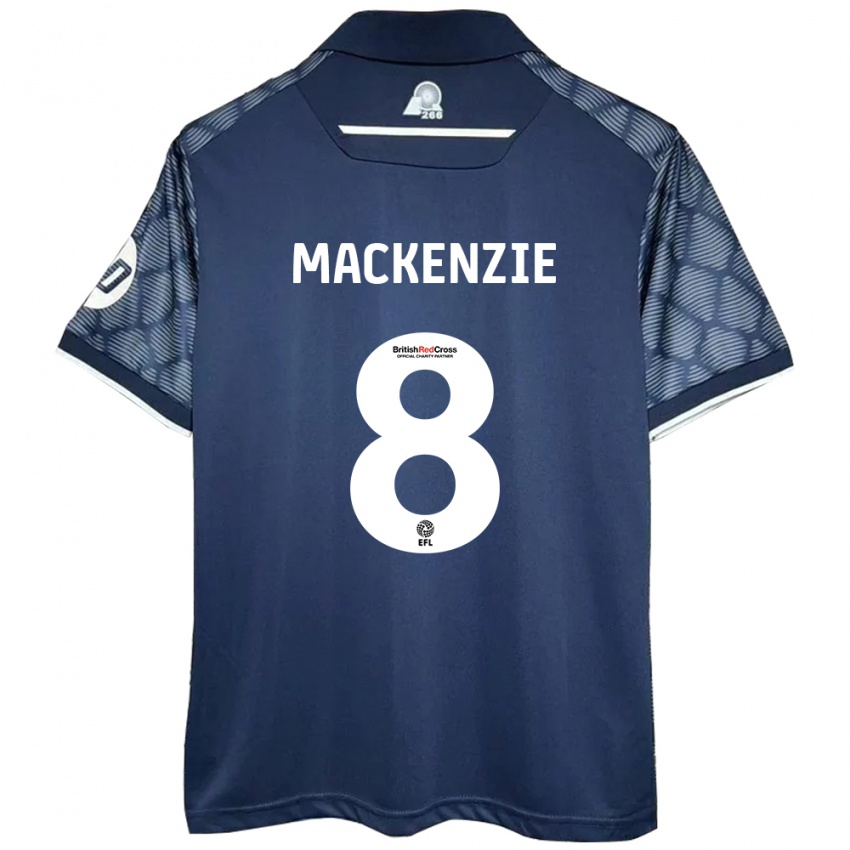 Hombre Camiseta Libby Mackenzie #8 Negro 2ª Equipación 2024/25 La Camisa