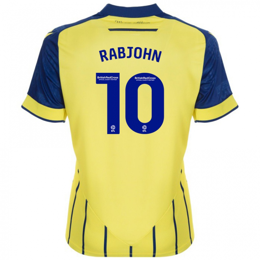 Hombre Camiseta Olivia Rabjohn #10 Amarillo Azul 2ª Equipación 2024/25 La Camisa