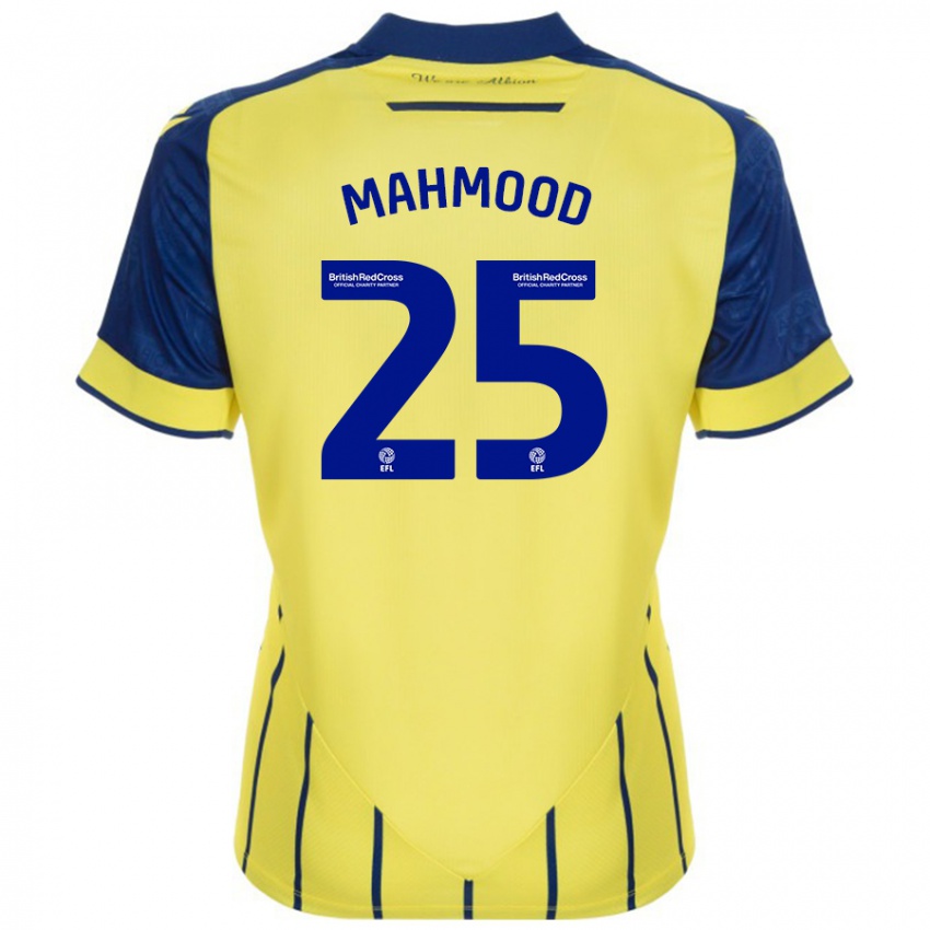 Hombre Camiseta Mahmood #25 Amarillo Azul 2ª Equipación 2024/25 La Camisa