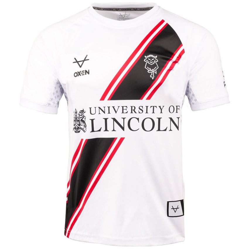 Hombre Camiseta Adam Jackson #5 Rojo Blanco 2ª Equipación 2024/25 La Camisa