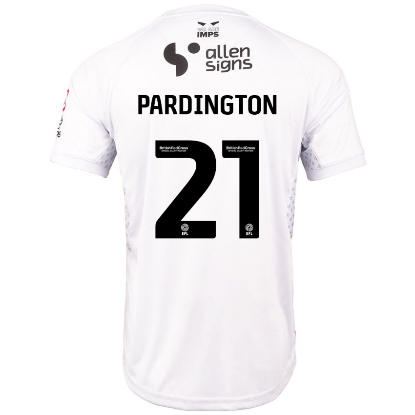 Hombre Camiseta Jamie Pardington #21 Rojo Blanco 2ª Equipación 2024/25 La Camisa