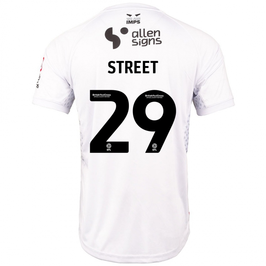 Hombre Camiseta Robert Street #29 Rojo Blanco 2ª Equipación 2024/25 La Camisa