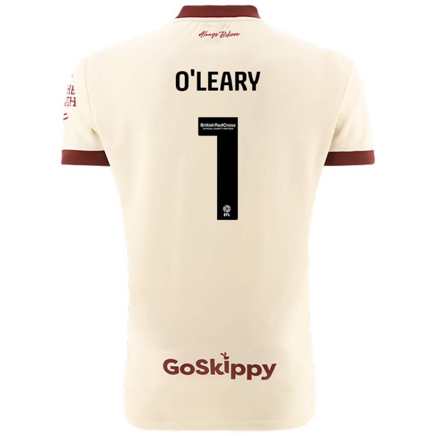 Hombre Camiseta Max O'leary #1 Crema Blanco 2ª Equipación 2024/25 La Camisa