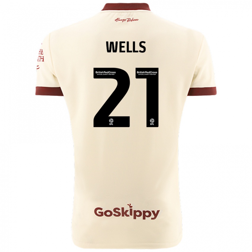 Hombre Camiseta Nahki Wells #21 Crema Blanco 2ª Equipación 2024/25 La Camisa