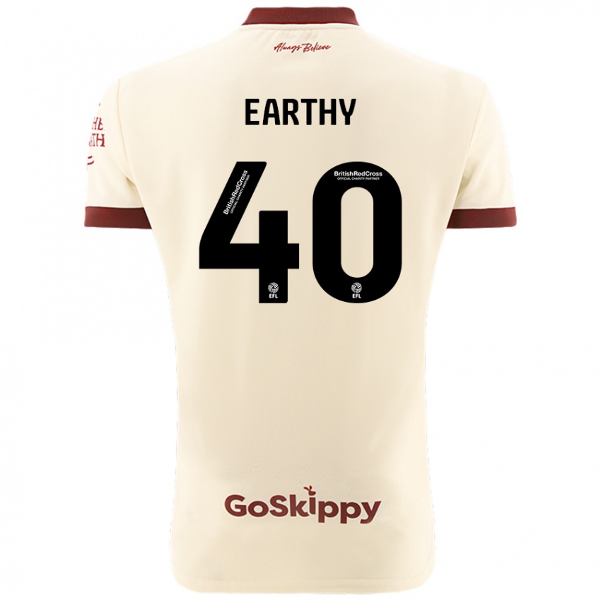 Hombre Camiseta George Earthy #40 Crema Blanco 2ª Equipación 2024/25 La Camisa