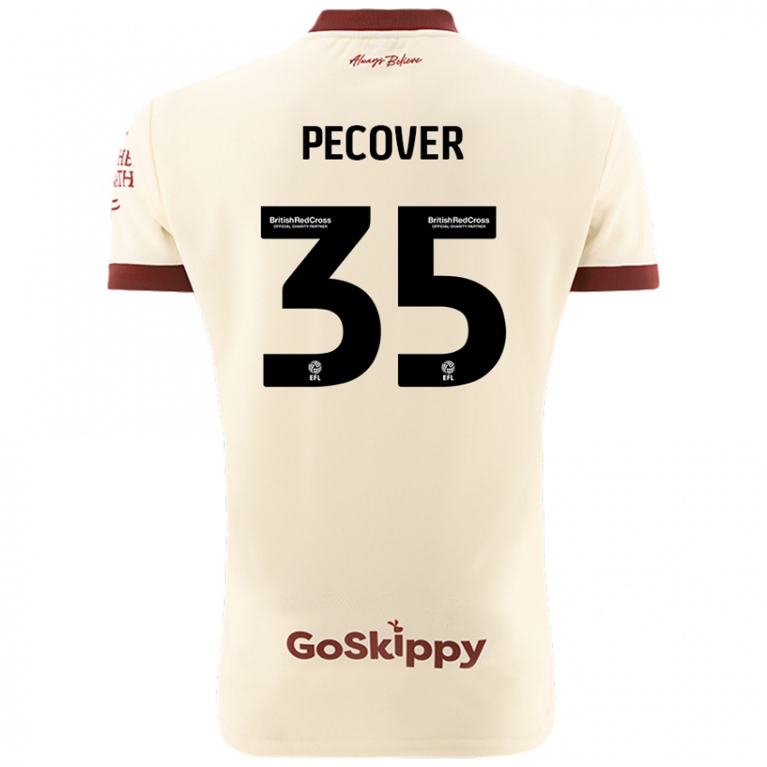 Hombre Camiseta Leo Pecover #35 Crema Blanco 2ª Equipación 2024/25 La Camisa