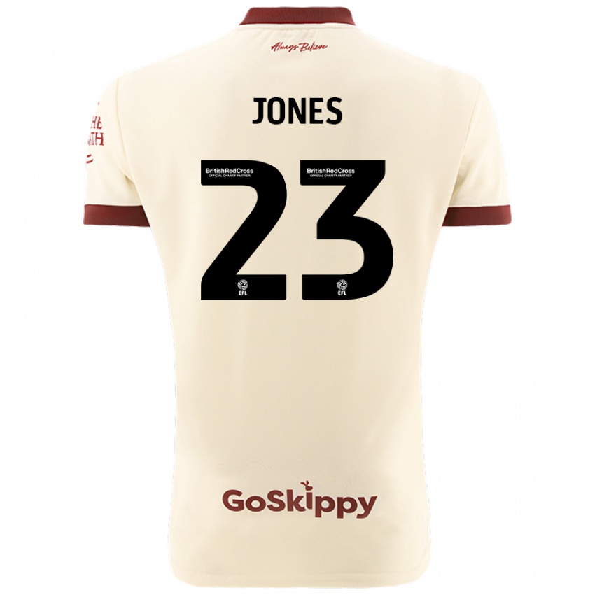 Hombre Camiseta Carrie Jones #23 Crema Blanco 2ª Equipación 2024/25 La Camisa