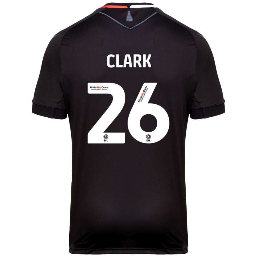 Hombre Camiseta Ciaran Clark #26 Negro 2ª Equipación 2024/25 La Camisa