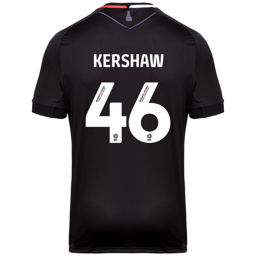 Hombre Camiseta Ben Kershaw #46 Negro 2ª Equipación 2024/25 La Camisa