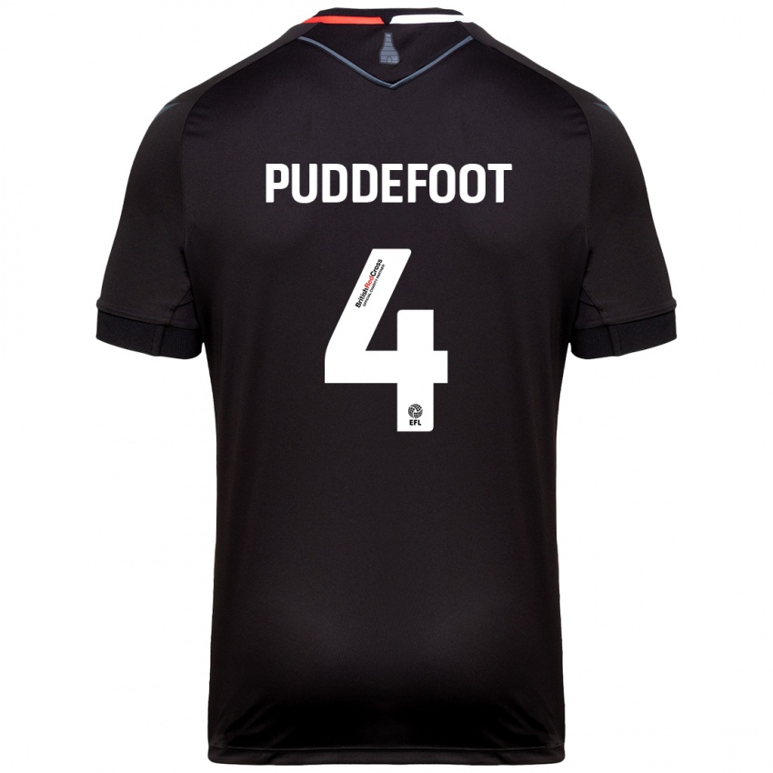 Hombre Camiseta Danielle Puddefoot #4 Negro 2ª Equipación 2024/25 La Camisa