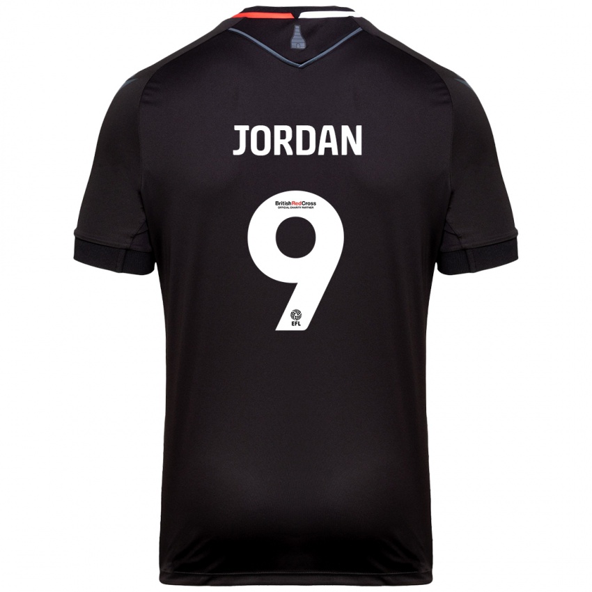 Hombre Camiseta Saffron Jordan #9 Negro 2ª Equipación 2024/25 La Camisa