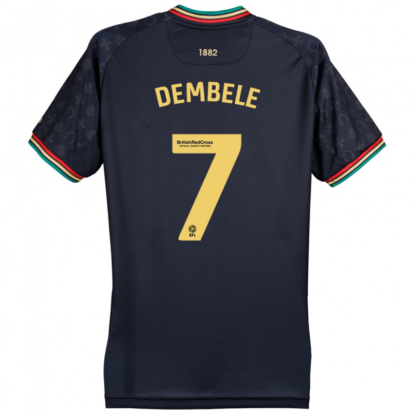 Hombre Camiseta Karamoko Dembélé #7 Azul Marino Oscuro 2ª Equipación 2024/25 La Camisa