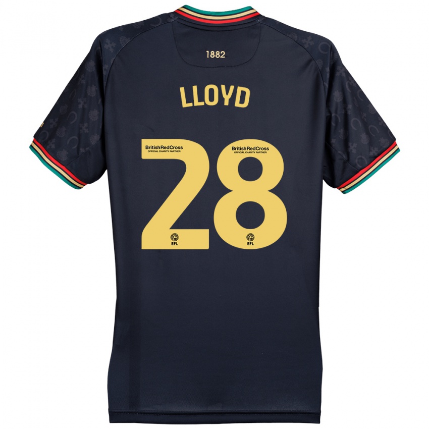 Hombre Camiseta Alfie Lloyd #28 Azul Marino Oscuro 2ª Equipación 2024/25 La Camisa