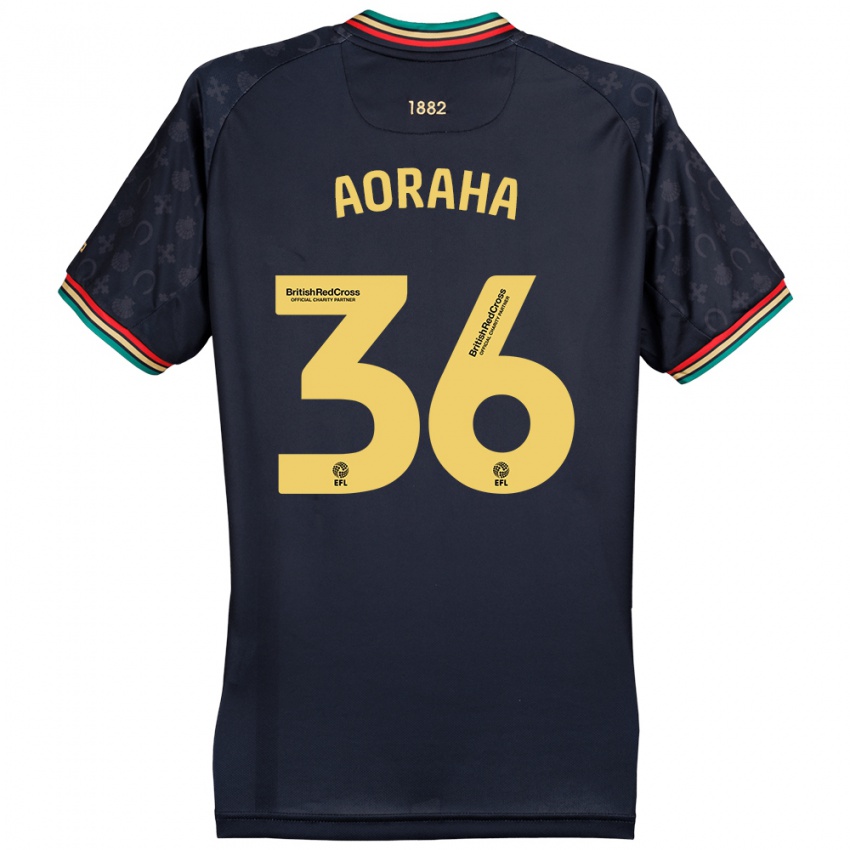 Hombre Camiseta Alexander Aoraha #36 Azul Marino Oscuro 2ª Equipación 2024/25 La Camisa