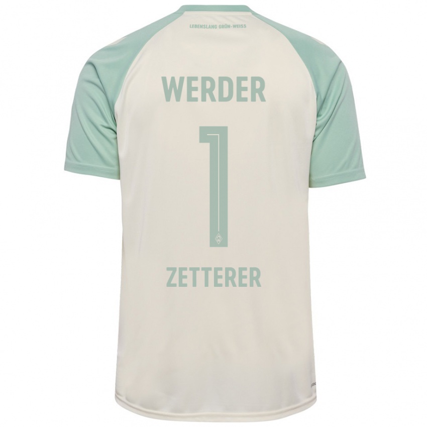 Hombre Camiseta Michael Zetterer #1 Blanquecino Verde Claro 2ª Equipación 2024/25 La Camisa