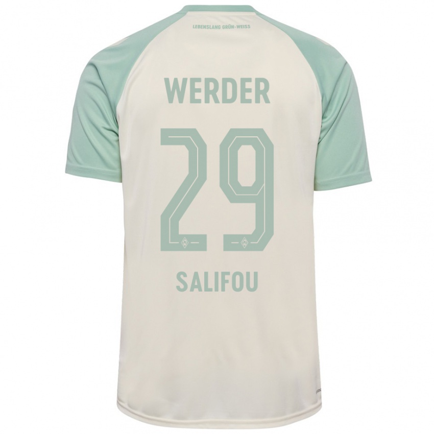 Hombre Camiseta Dikeni Salifou #29 Blanquecino Verde Claro 2ª Equipación 2024/25 La Camisa