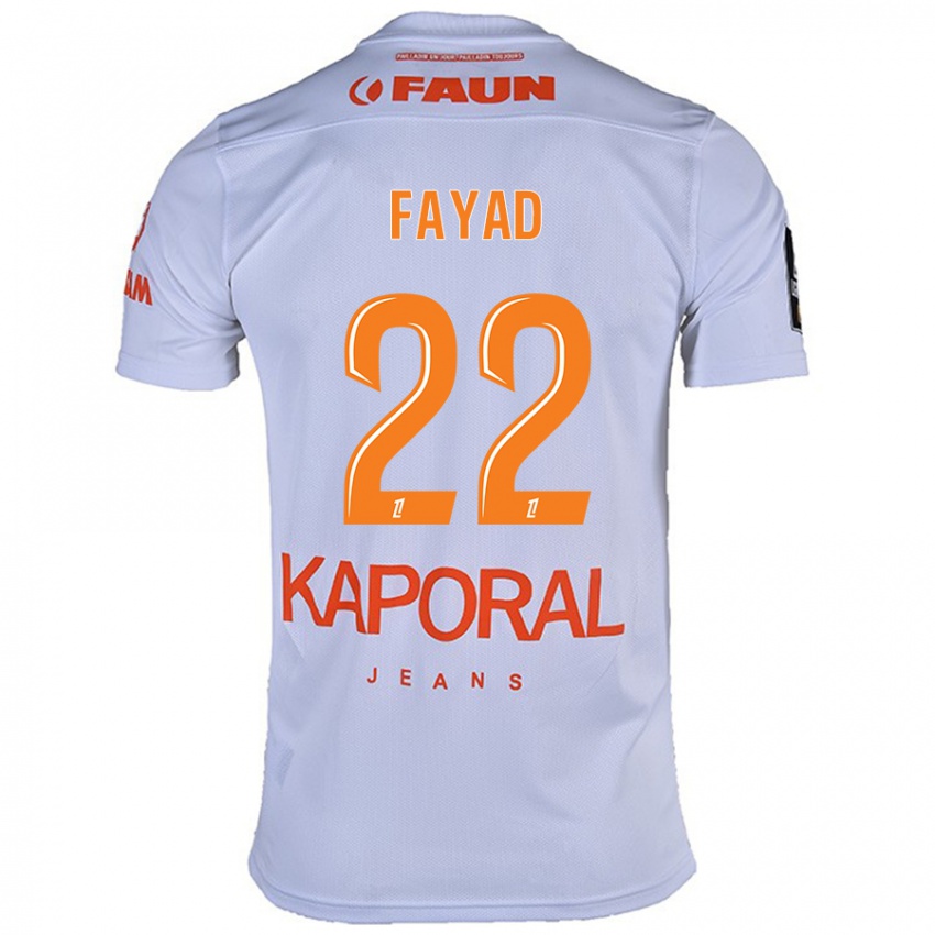 Hombre Camiseta Khalil Fayad #22 Blanco 2ª Equipación 2024/25 La Camisa