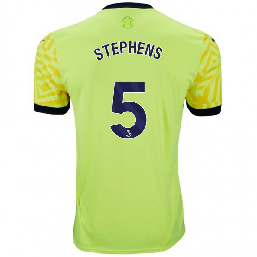 Hombre Camiseta Jack Stephens #5 Amarillo 2ª Equipación 2024/25 La Camisa