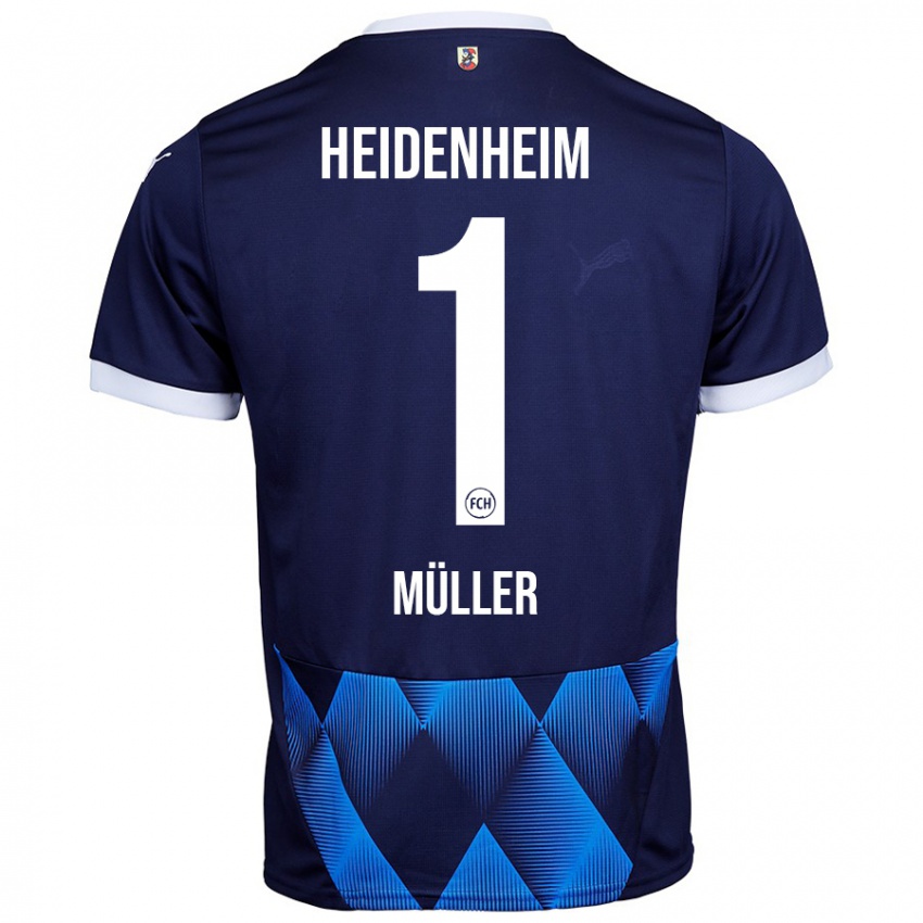 Hombre Camiseta Kevin Müller #1 Azul Marino Oscuro 2ª Equipación 2024/25 La Camisa