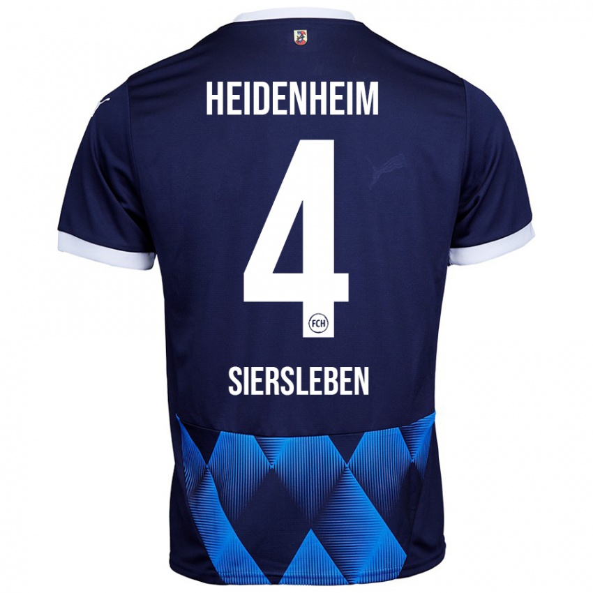 Hombre Camiseta Tim Siersleben #4 Azul Marino Oscuro 2ª Equipación 2024/25 La Camisa