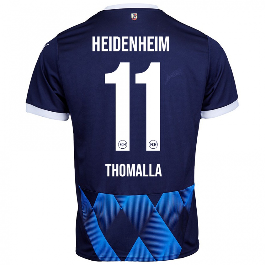 Hombre Camiseta Denis Thomalla #11 Azul Marino Oscuro 2ª Equipación 2024/25 La Camisa