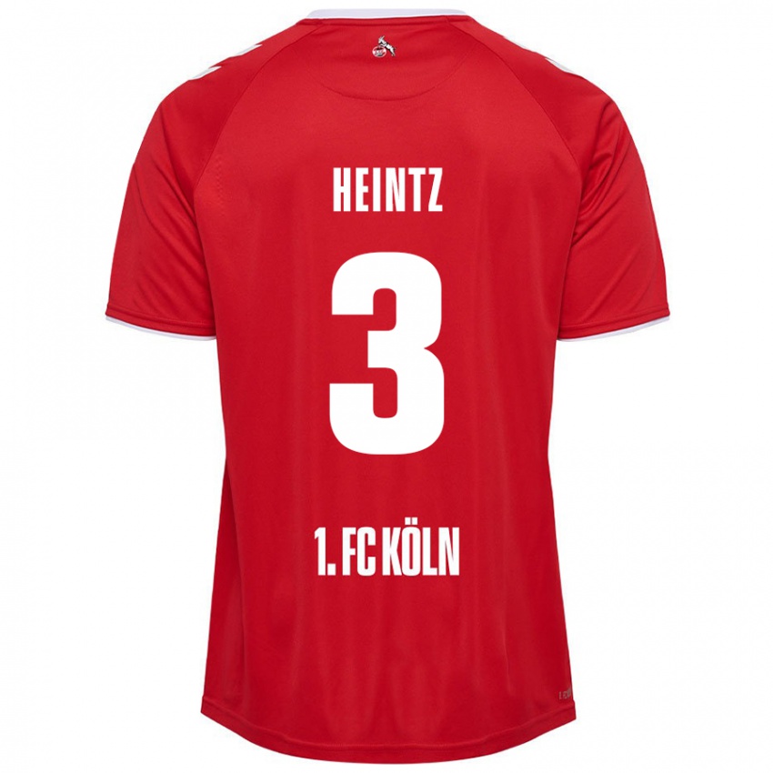 Hombre Camiseta Dominique Heintz #3 Rojo Blanco 2ª Equipación 2024/25 La Camisa