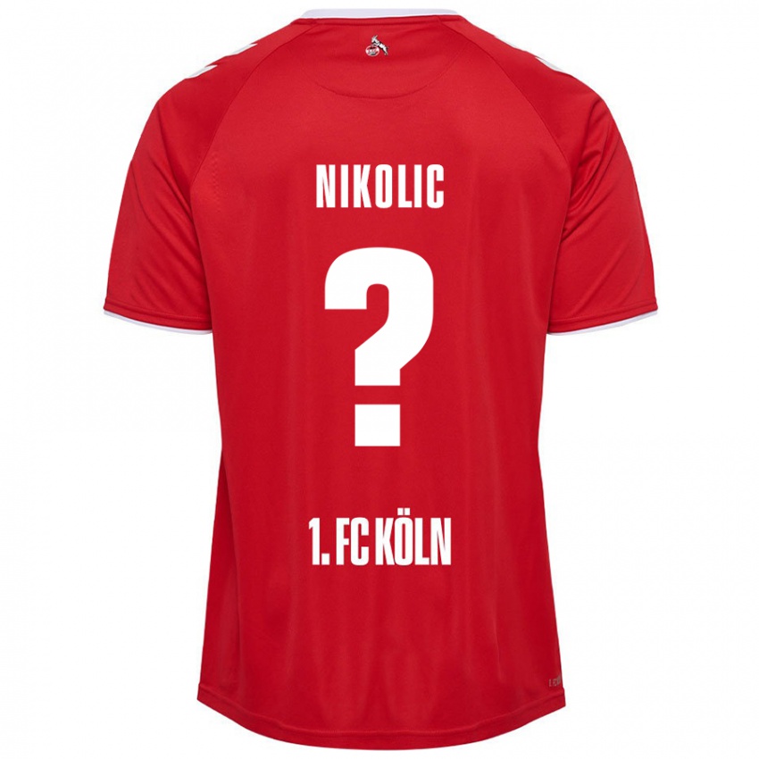 Hombre Camiseta Milan Nikolic #0 Rojo Blanco 2ª Equipación 2024/25 La Camisa