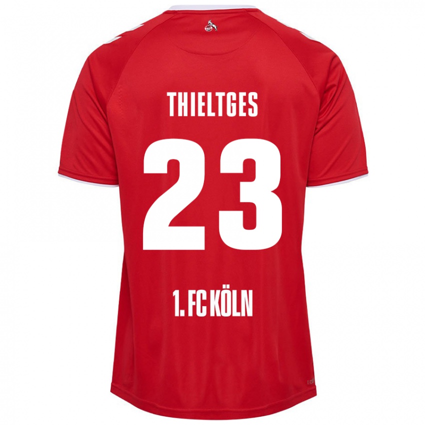 Hombre Camiseta Phil Thieltges #23 Rojo Blanco 2ª Equipación 2024/25 La Camisa