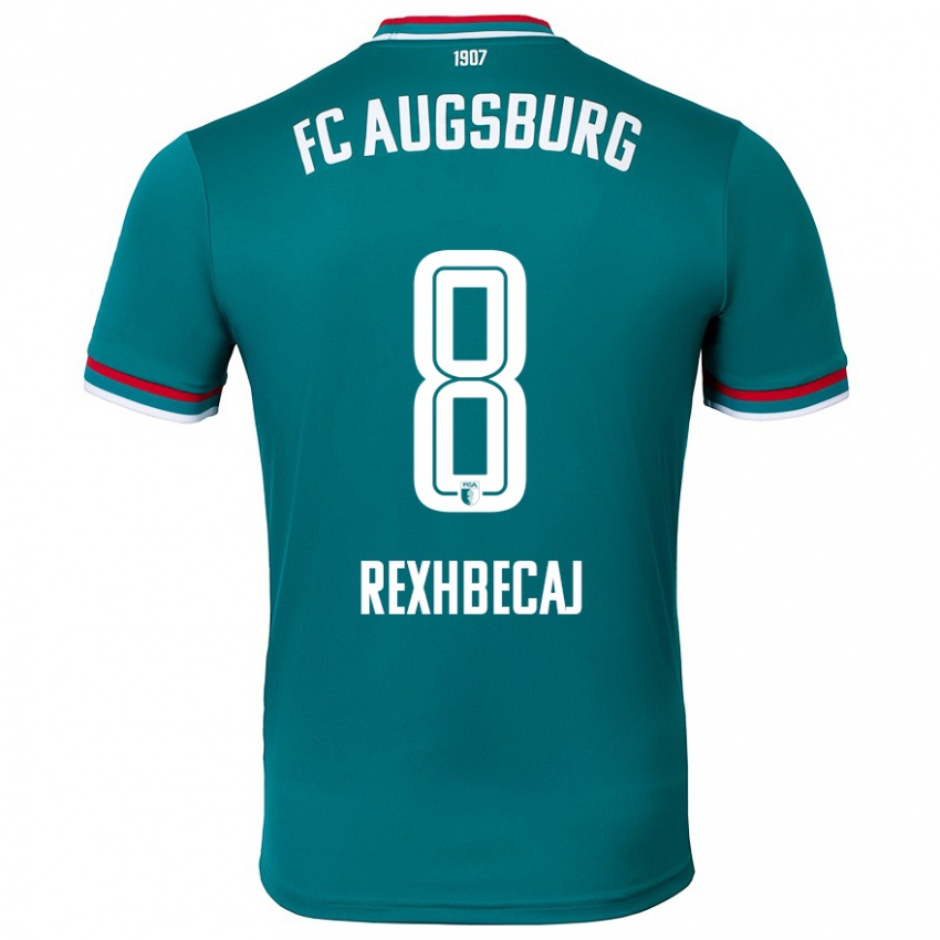 Hombre Camiseta Elvis Rexhbecaj #8 Verde Oscuro 2ª Equipación 2024/25 La Camisa