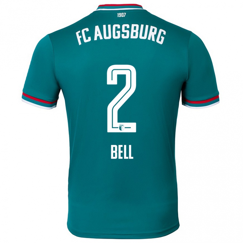 Hombre Camiseta Julian Bell #2 Verde Oscuro 2ª Equipación 2024/25 La Camisa