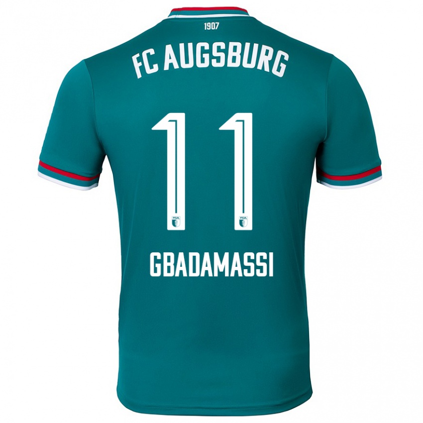 Hombre Camiseta Rayane Gbadamassi #11 Verde Oscuro 2ª Equipación 2024/25 La Camisa