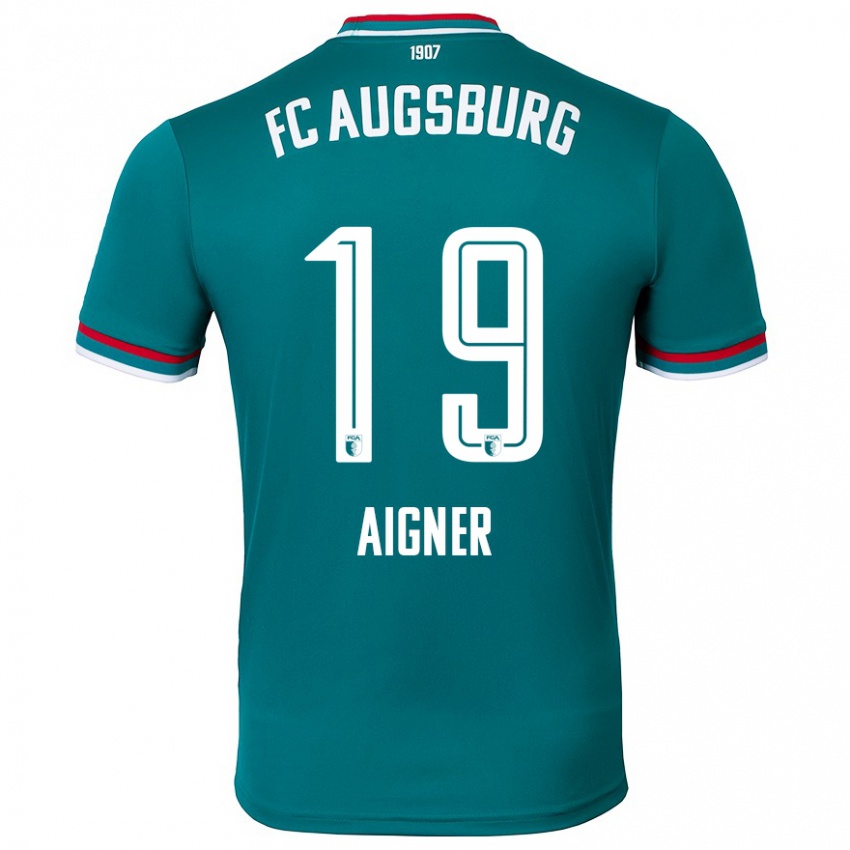 Hombre Camiseta Lukas Aigner #19 Verde Oscuro 2ª Equipación 2024/25 La Camisa