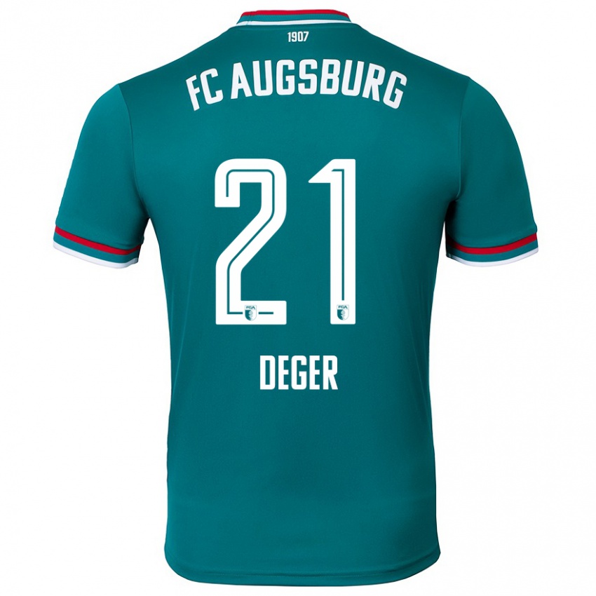 Hombre Camiseta David Deger #21 Verde Oscuro 2ª Equipación 2024/25 La Camisa