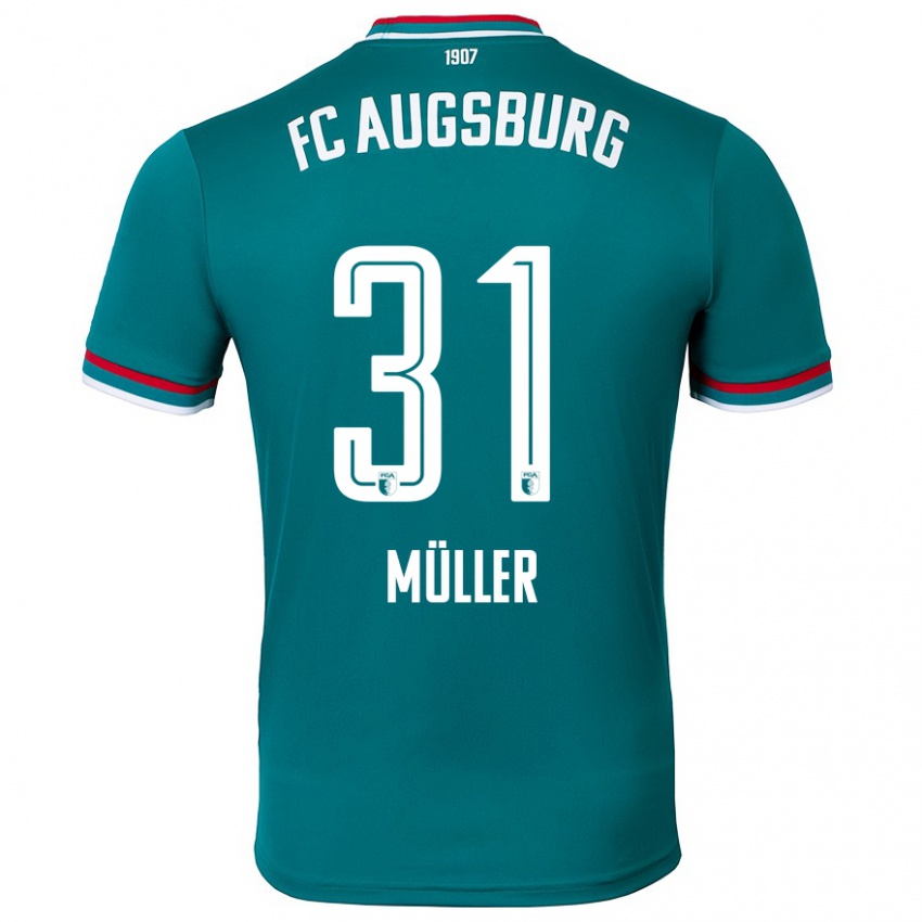 Hombre Camiseta Noah Müller #31 Verde Oscuro 2ª Equipación 2024/25 La Camisa