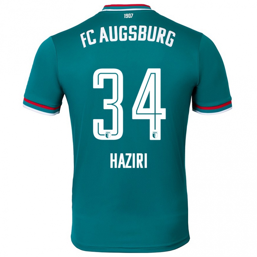 Hombre Camiseta Edi Haziri #34 Verde Oscuro 2ª Equipación 2024/25 La Camisa