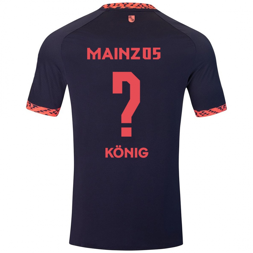 Hombre Camiseta Raúl König #0 Azul Coral Rojo 2ª Equipación 2024/25 La Camisa