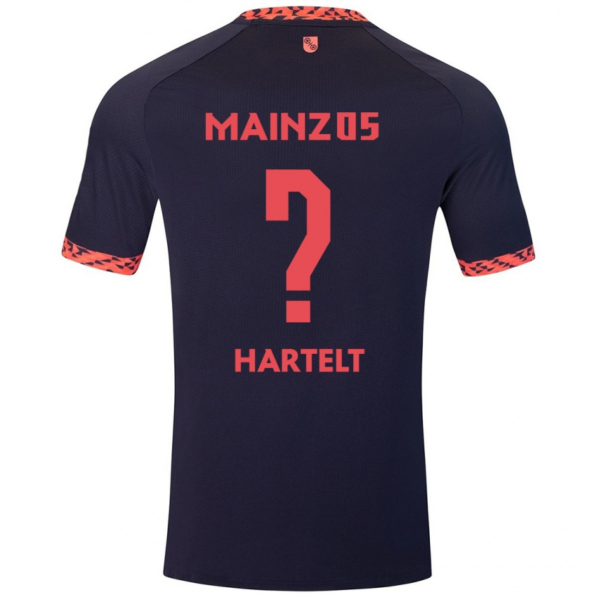 Hombre Camiseta Toni Hartelt #0 Azul Coral Rojo 2ª Equipación 2024/25 La Camisa