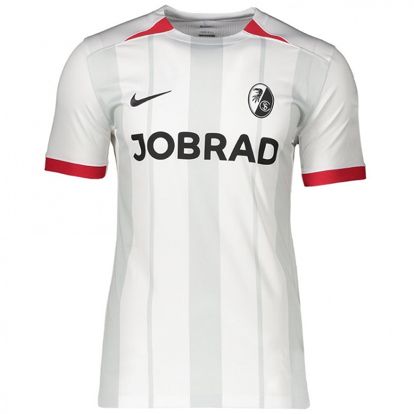 Hombre Camiseta Maximilian Eggestein #8 Blanco Gris 2ª Equipación 2024/25 La Camisa