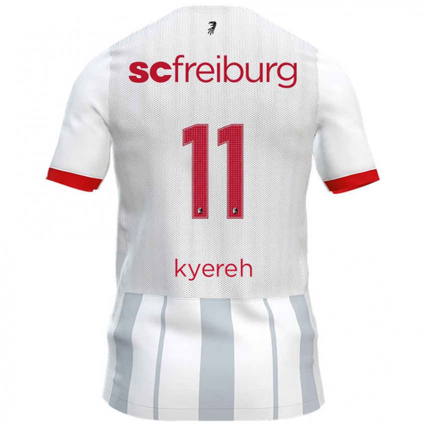 Hombre Camiseta Daniel-Kofi Kyereh #11 Blanco Gris 2ª Equipación 2024/25 La Camisa